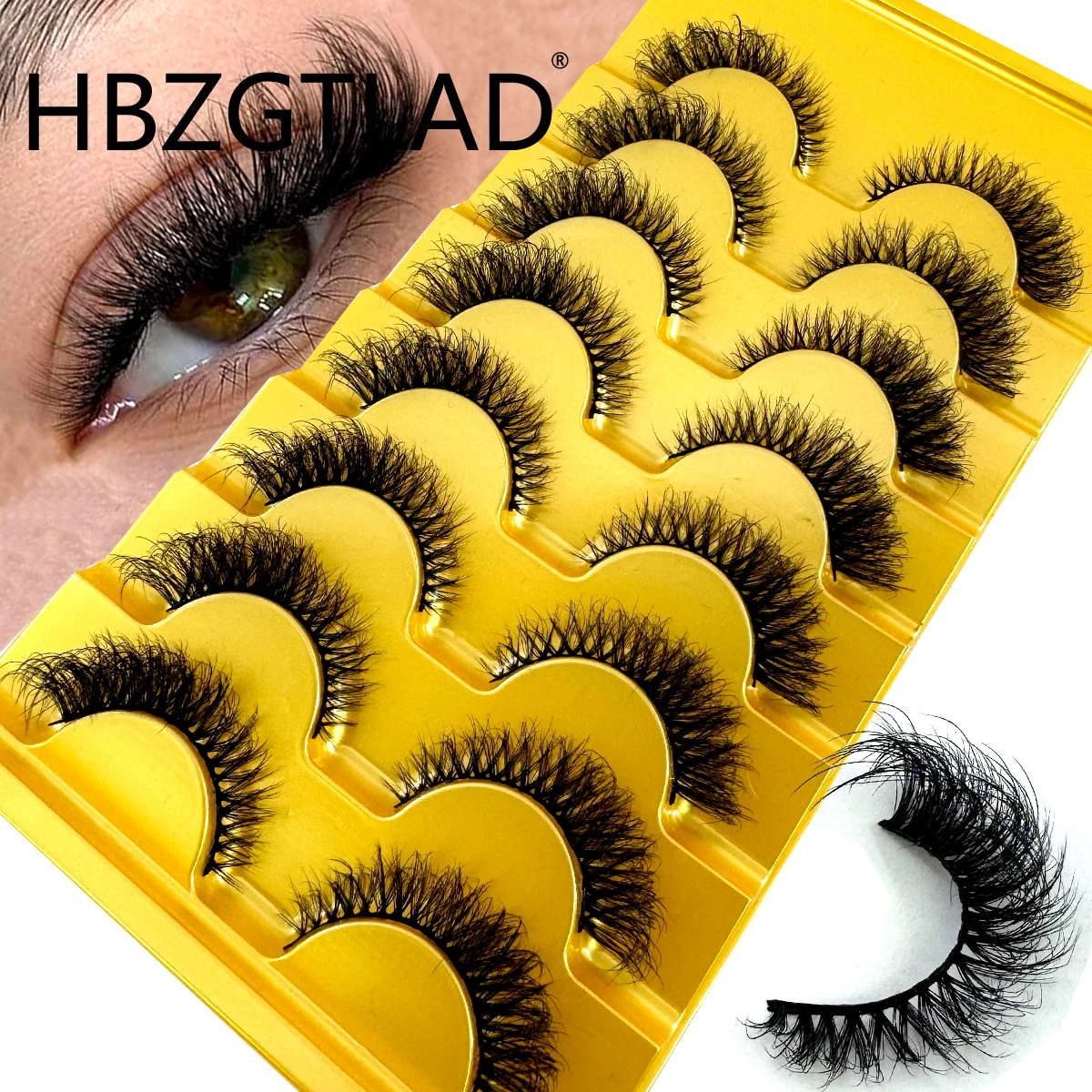 Eyelash Extension Cat Eye Wispy - HBZGTLAD 8 أزواج جديدة من الرموش