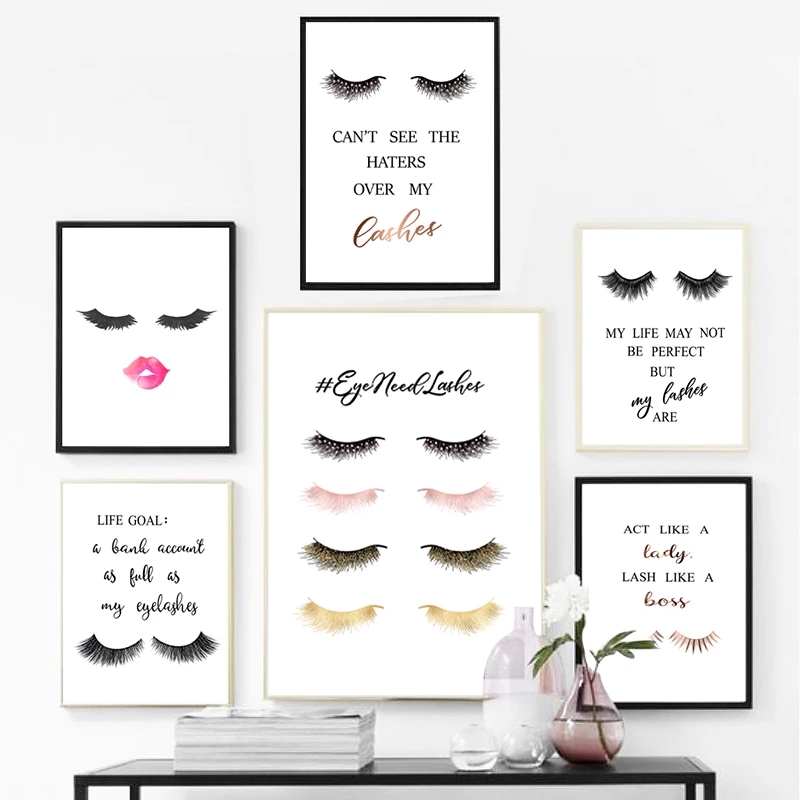 Eyelash Extension Quotes - أزياء الرموش ملحقات يقتبس الملصقات الفتيات