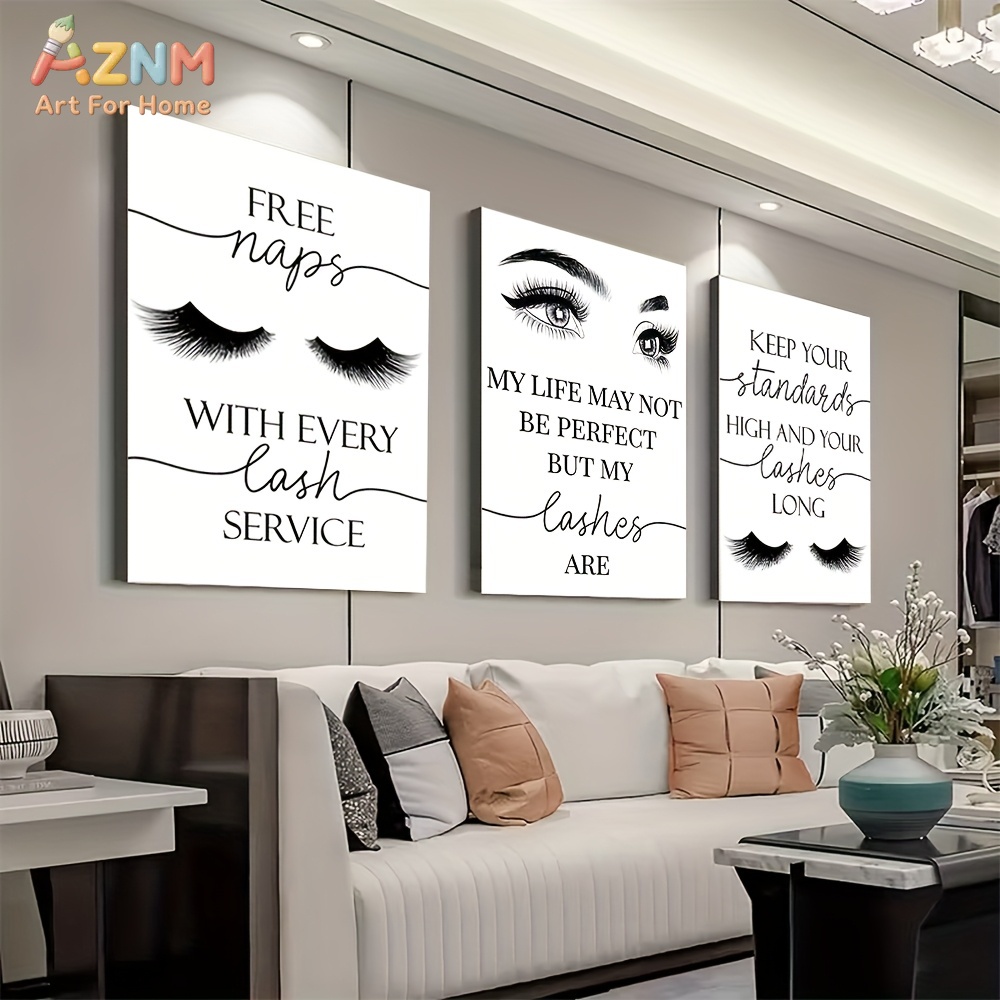 Eyelash Extension Quotes - 3 قطع من مطبوعات فنية جميلة