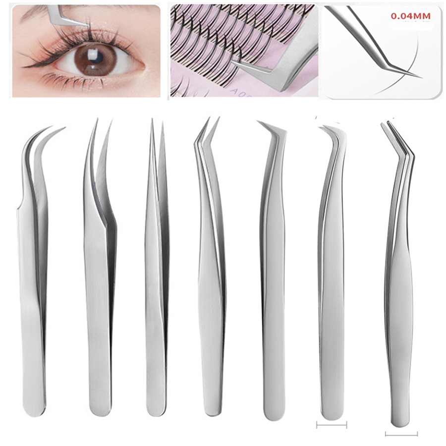 Eyelash Extension Or Extensions - 7 قطع من ملاقط تمديد الرموش