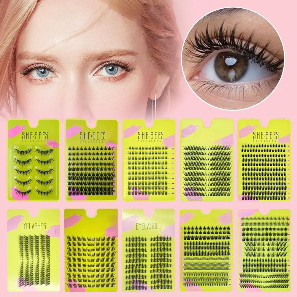Eyelash Extension Cat Eye Wispy - العنقودية الطبيعية الرموش الصناعية تمديد لينة