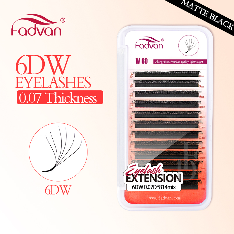 FADVAN Real 6D W رموش 0.07 واط - مراجعة Eyelash Extension For Asian Eyes وسعره