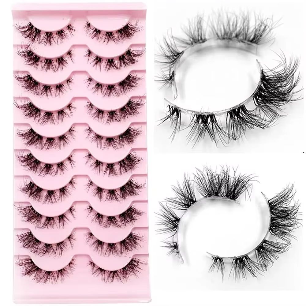 مجزأة جلدة مانغا جلدة ثلاثية ا - مراجعة Eyelash Extension Cat Eye Wispy وسعره