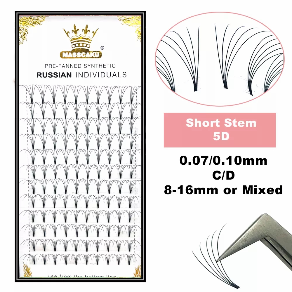MASSCAKU ملحقات رموش جذعية قصي - مراجعة Eyelash Extension Or Extensions وسعره