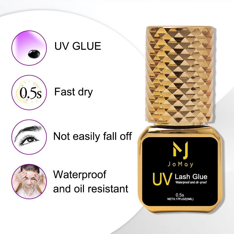 JOMAY 5 مللي رموش لاصقة 0.5S ل - مراجعة Eyelash Extension Uv وسعره