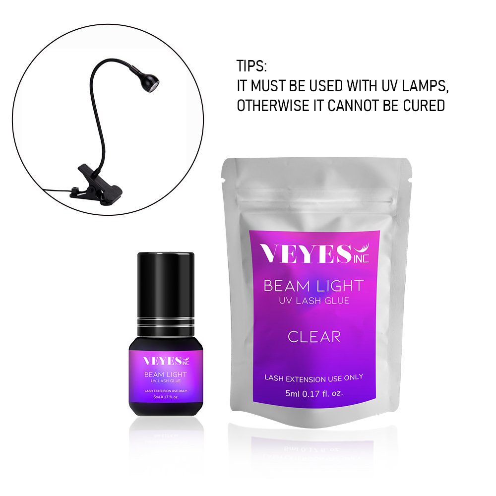 Veyes-ملحقات رموش شفافة ، الأش - مراجعة Eyelash Extension Uv وسعره