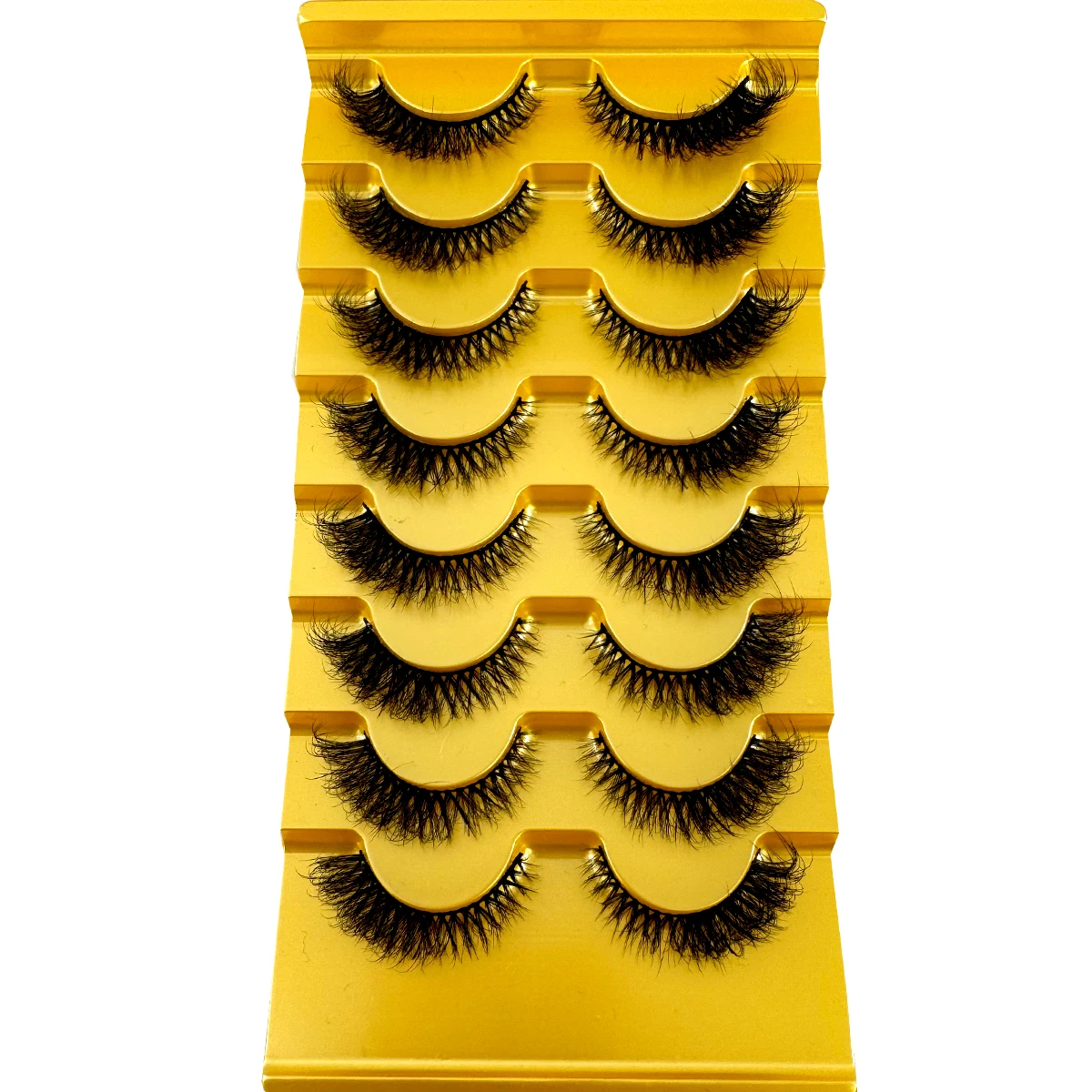 HBZGTLAD 8 أزواج جديدة من الرم - مراجعة Eyelash Extension Cat Eye Wispy وسعره