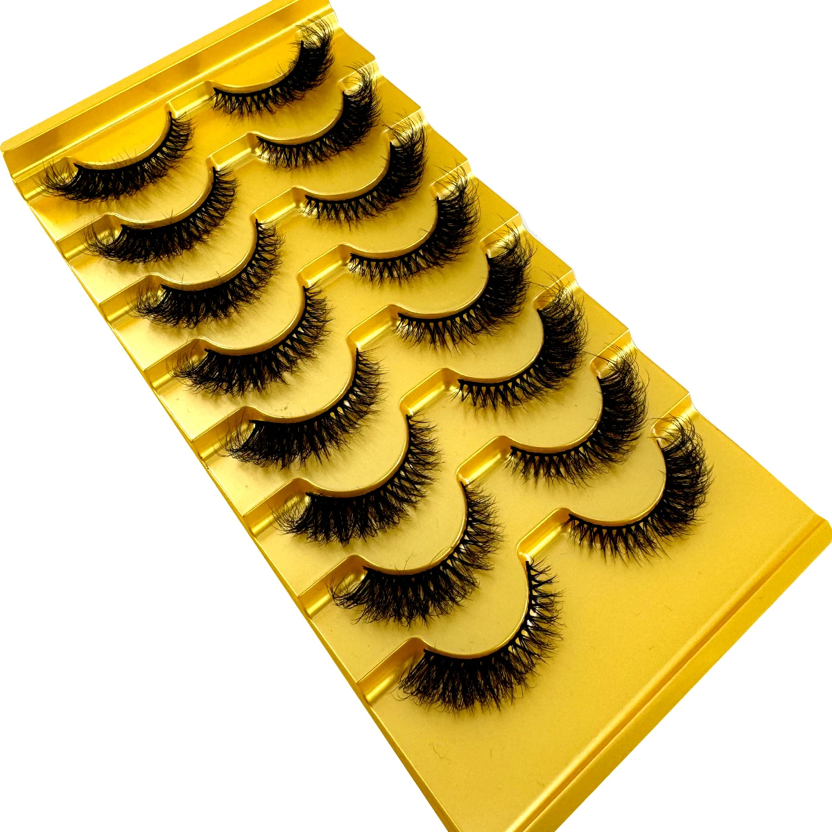 HBZGTLAD 8 أزواج جديدة من الرم - مراجعة Eyelash Extension Cat Eye Wispy وسعره