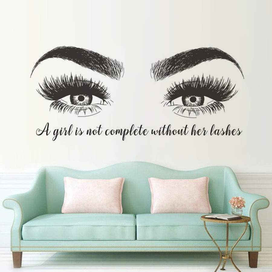 الرموش الحاجبين الفينيل الجدار - مراجعة Eyelash Extension Quotes وسعره