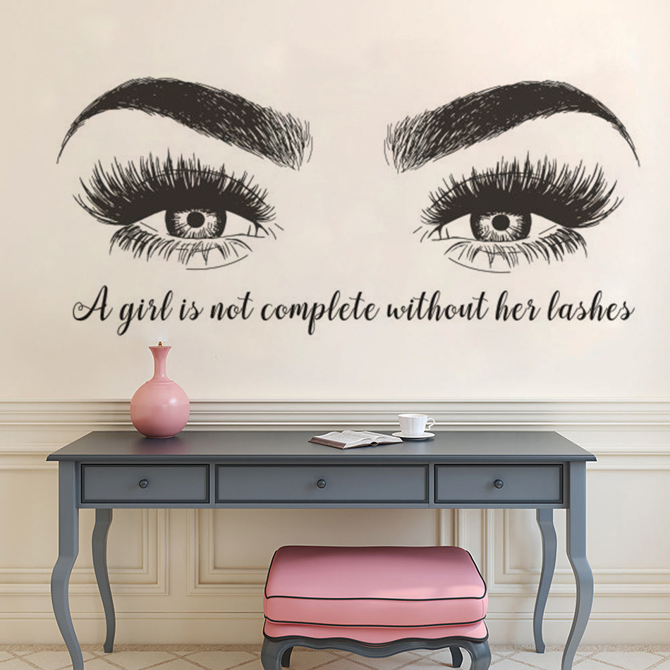 الرموش الحاجبين الفينيل الجدار - مراجعة Eyelash Extension Quotes وسعره