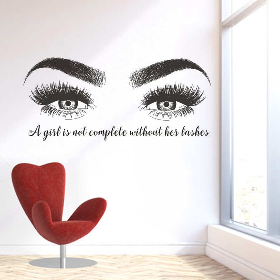 الرموش الحاجبين الفينيل الجدار - مراجعة Eyelash Extension Quotes وسعره