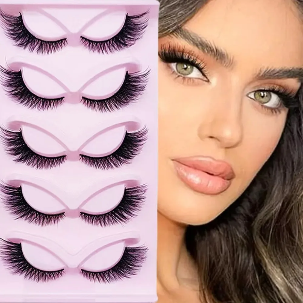 5 أزواج رموش عين القط Wispy رم - مراجعة Eyelash Extension Cat Eye Wispy وسعره