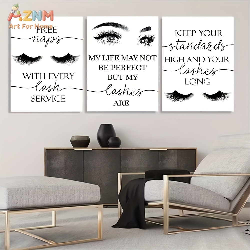 3 قطع من مطبوعات فنية جميلة غي - مراجعة Eyelash Extension Quotes وسعره