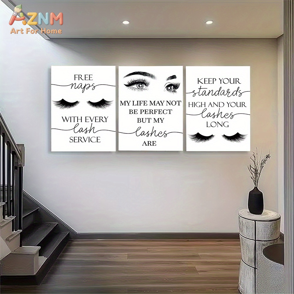 3 قطع من مطبوعات فنية جميلة غي - مراجعة Eyelash Extension Quotes وسعره