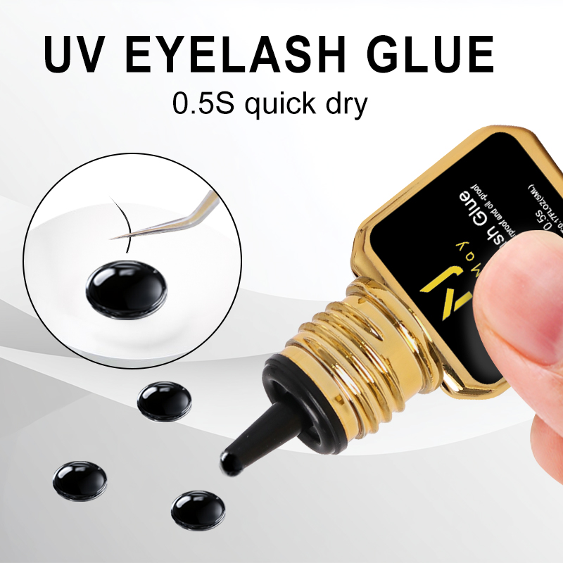 صمغ رموش أسود من JOMAY سريع ال - مراجعة Eyelash Extension Uv وسعره