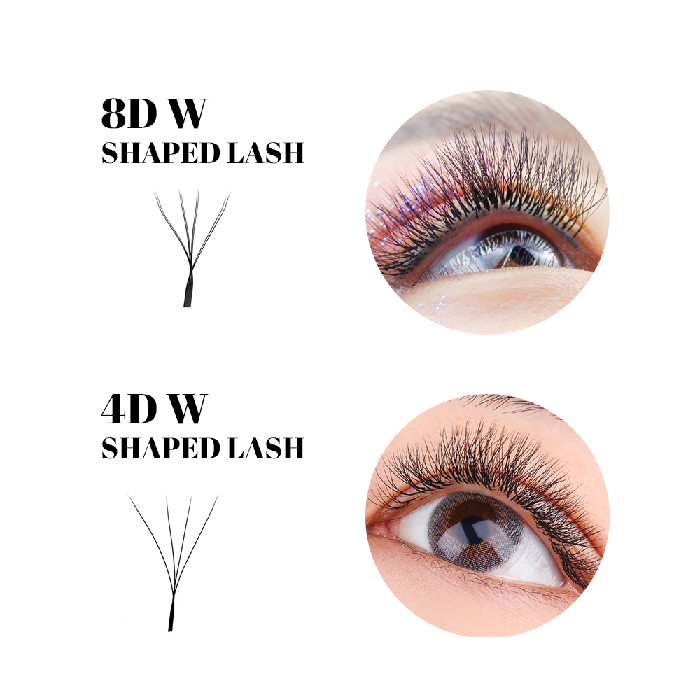 رموش FADVAN على شكل W مزدوجة ا - مراجعة Eyelash Extension For Asian Eyes وسعره