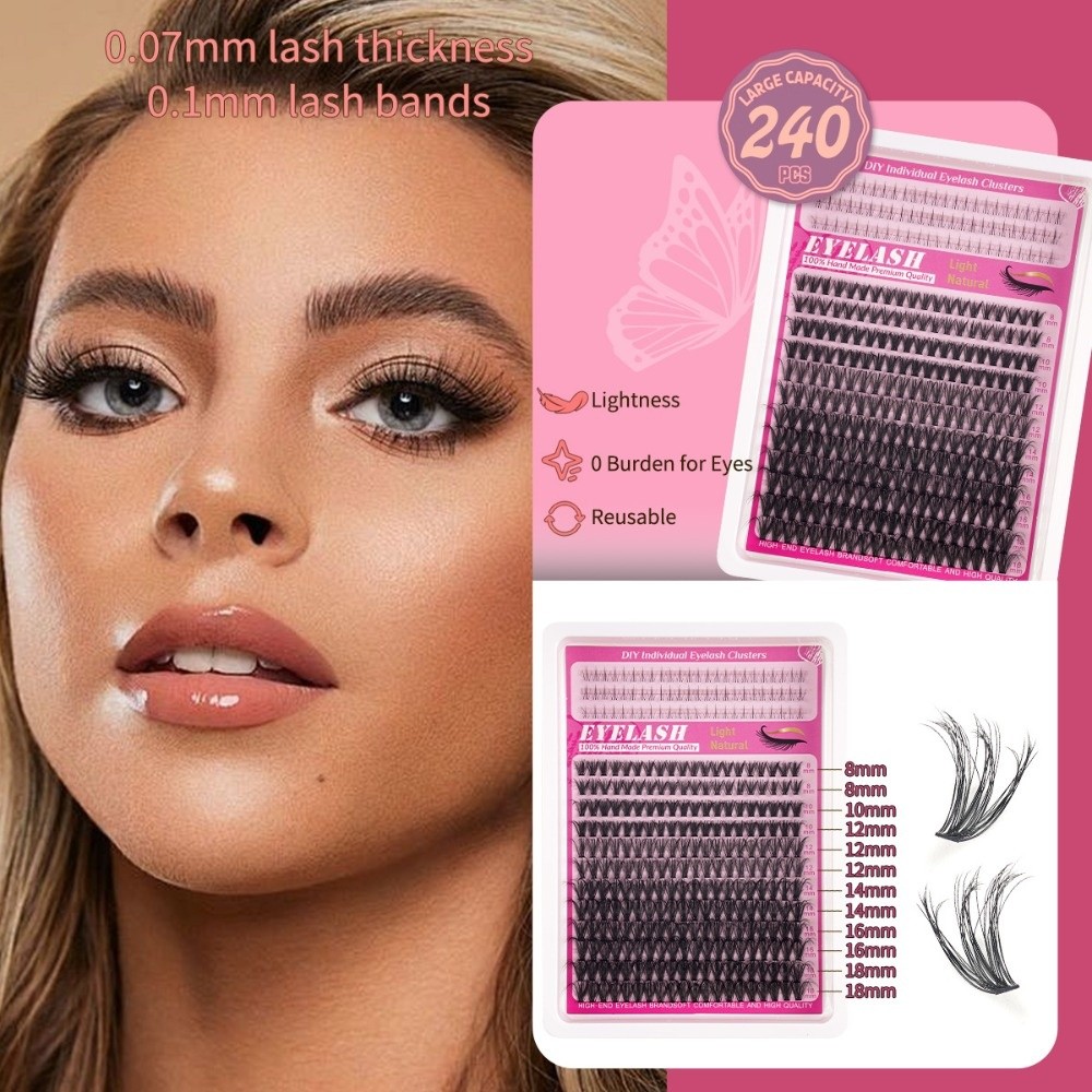 رموش صناعية بطول 8-18 مم، طقم  - مراجعة Eyelash Extension Or Extensions وسعره