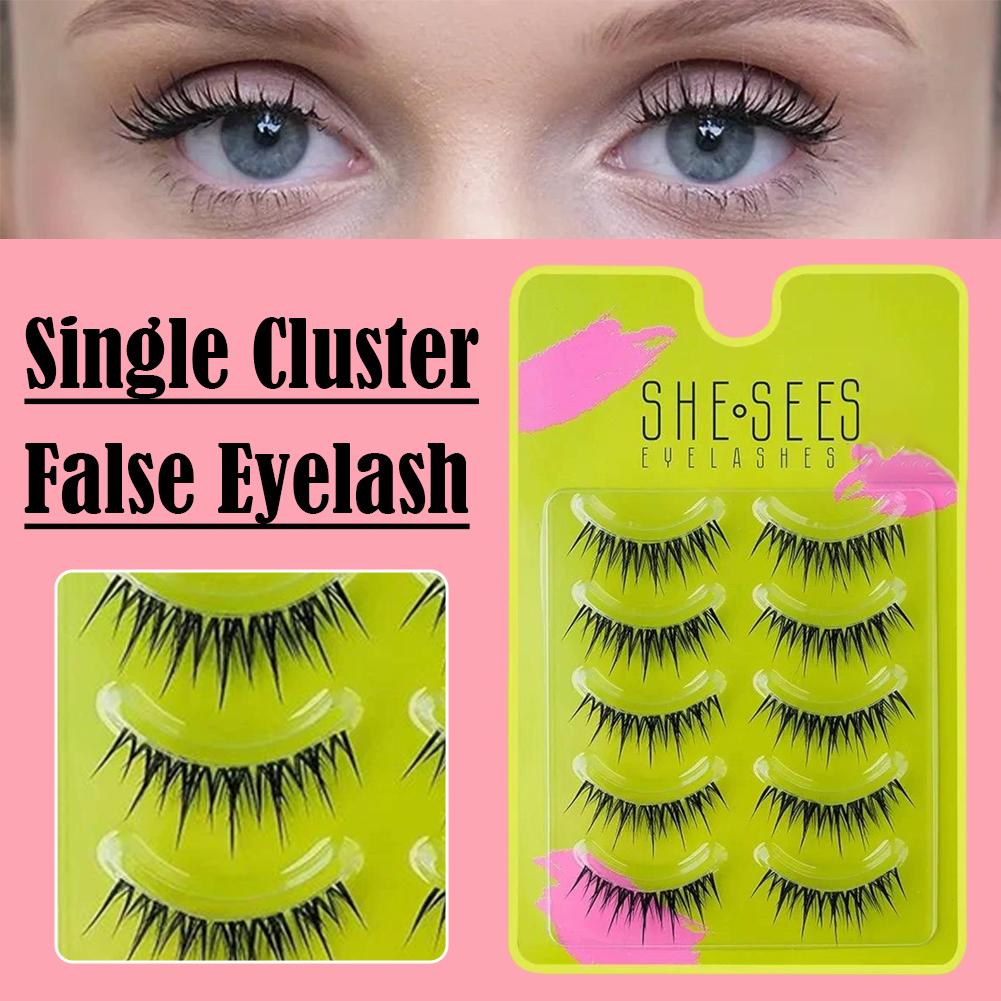 العنقودية الطبيعية الرموش الصن - مراجعة Eyelash Extension Cat Eye Wispy وسعره