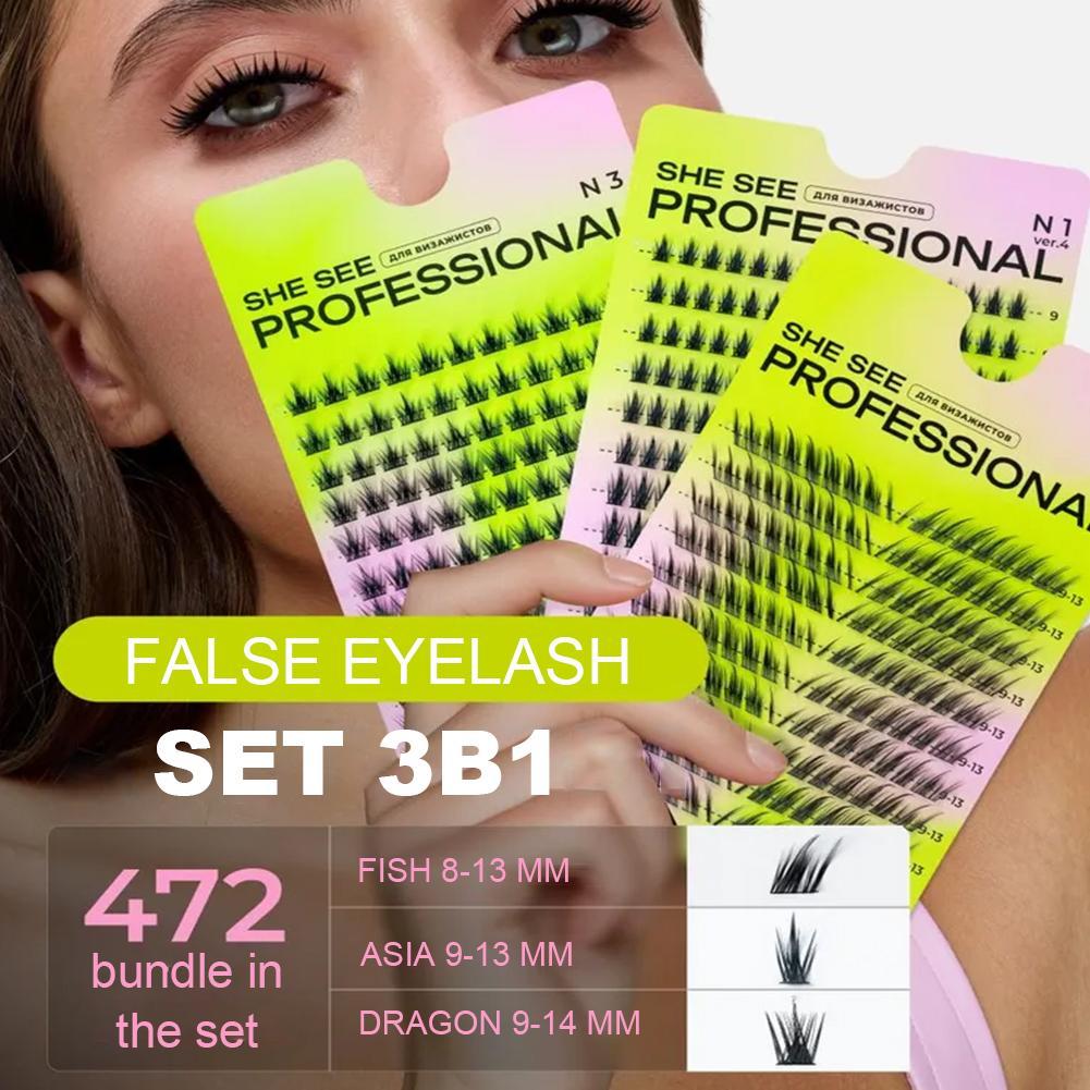 العنقودية الطبيعية الرموش الصن - مراجعة Eyelash Extension Cat Eye Wispy وسعره