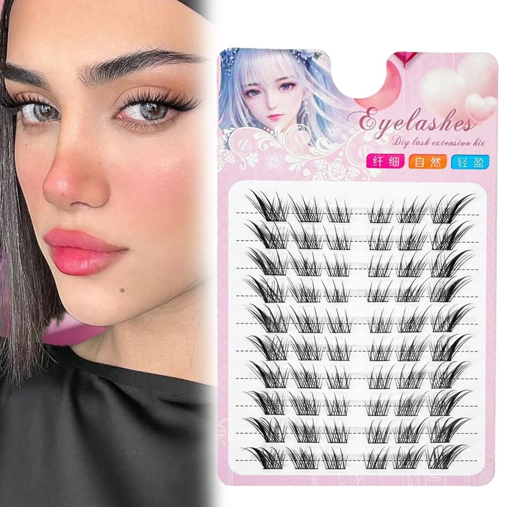 النساء الجمال ثلاثية الأبعاد ا - مراجعة Eyelash Extension Cat Eye Wispy وسعره